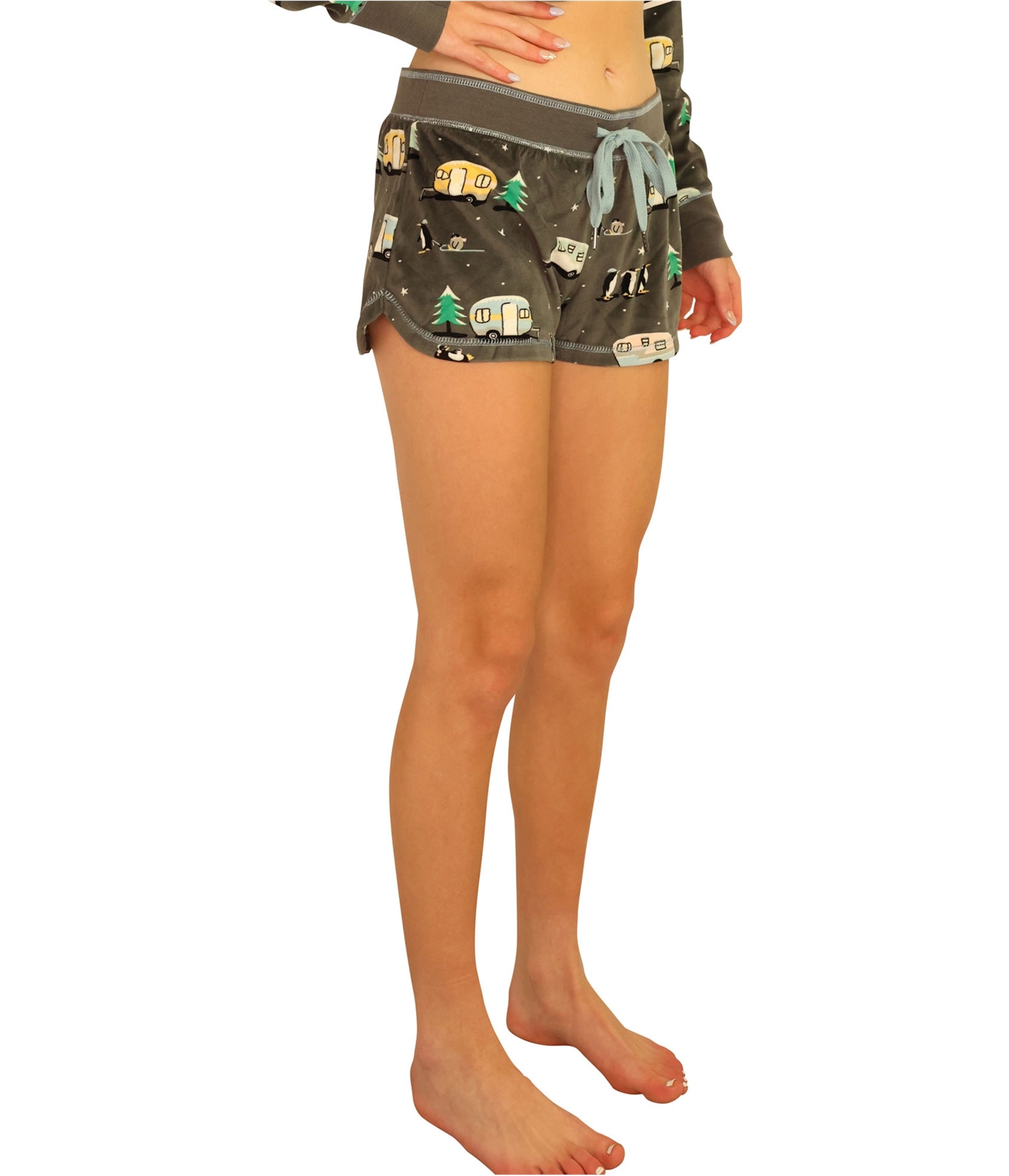 P.J. Salvage Womens Peguins,Trees,Campers Pajama Shorts