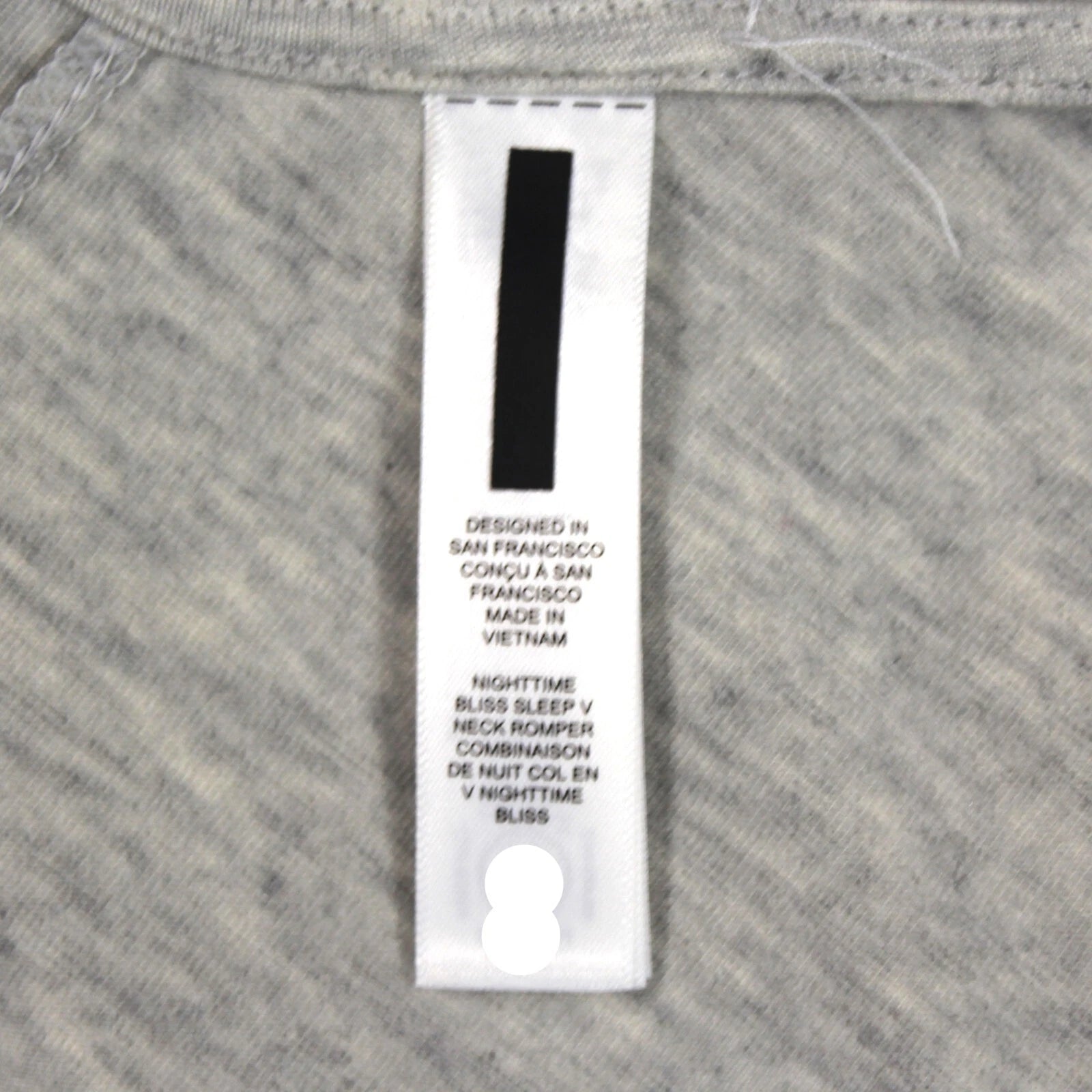 Athleta Gray Nighttime Bliss Sleep Romper Jumpsuit Lingerie PJ Small