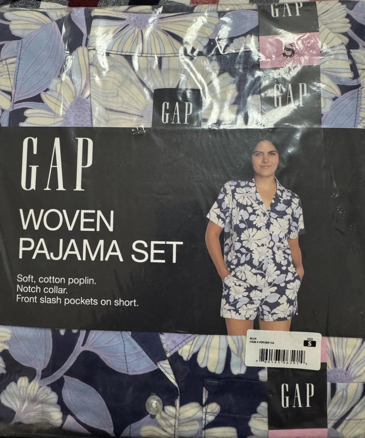 Gap Women's Lightweight Breathable Relaxed Fit 2-Piece Woven Pajama Set Small