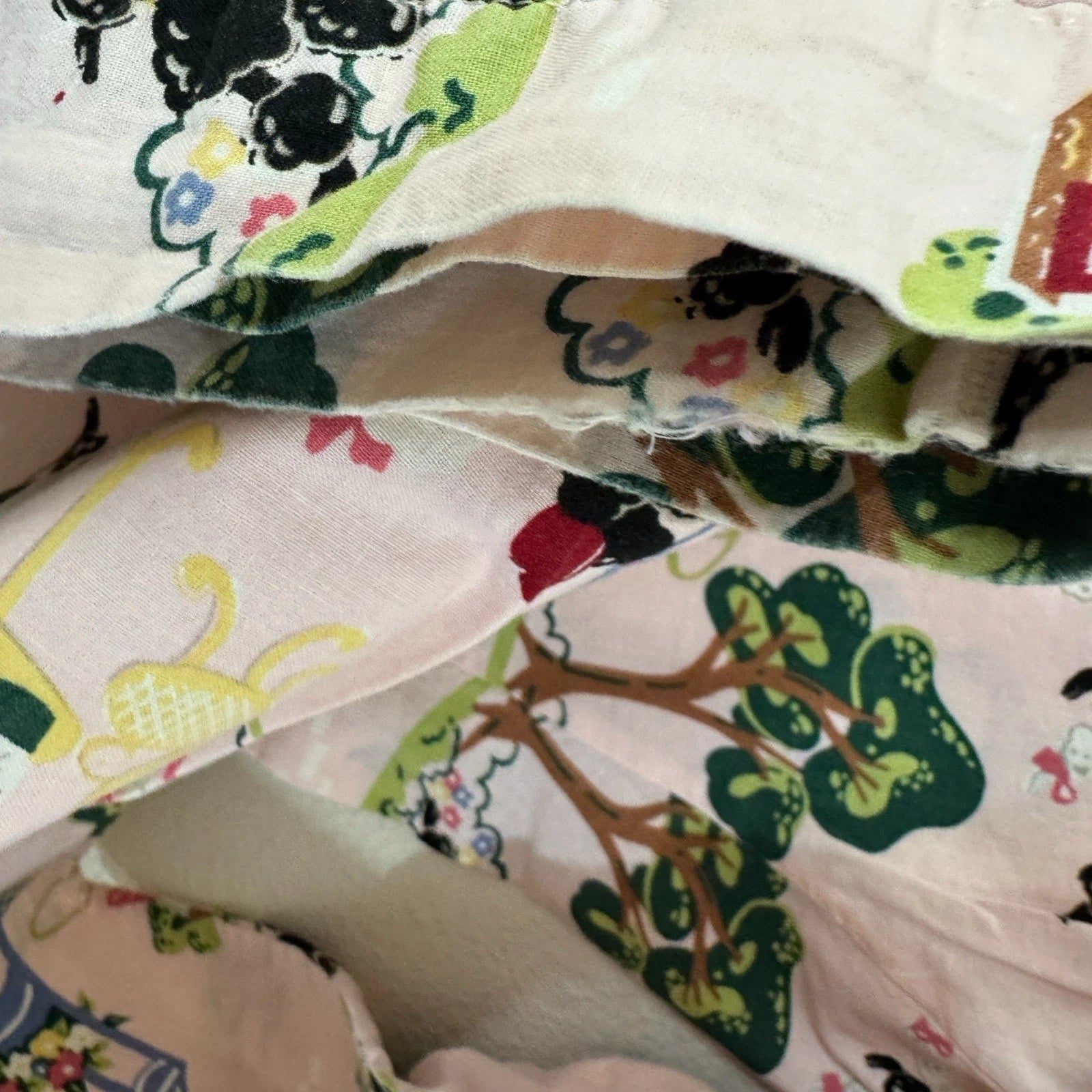 Nick & Nora Medium Pajama Set Poodles In Paris Cotton Top Pants Womens READ