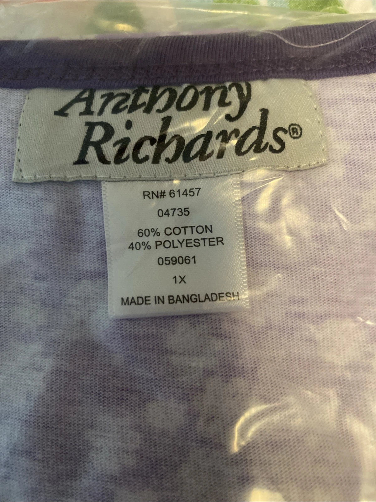 V-Neck Lace Trim Floral Pattern 2-Piece  Pajama Set Size 1X