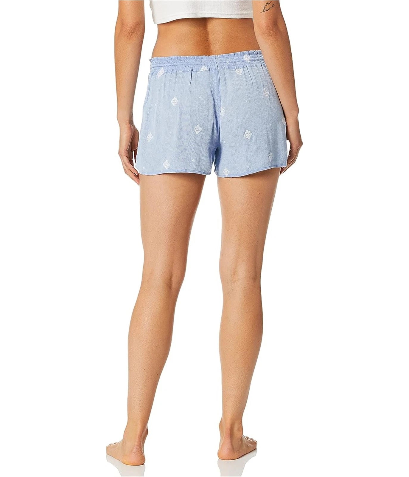 P.J. Salvage Womens Snowflakes Pajama Shorts, Blue, Small