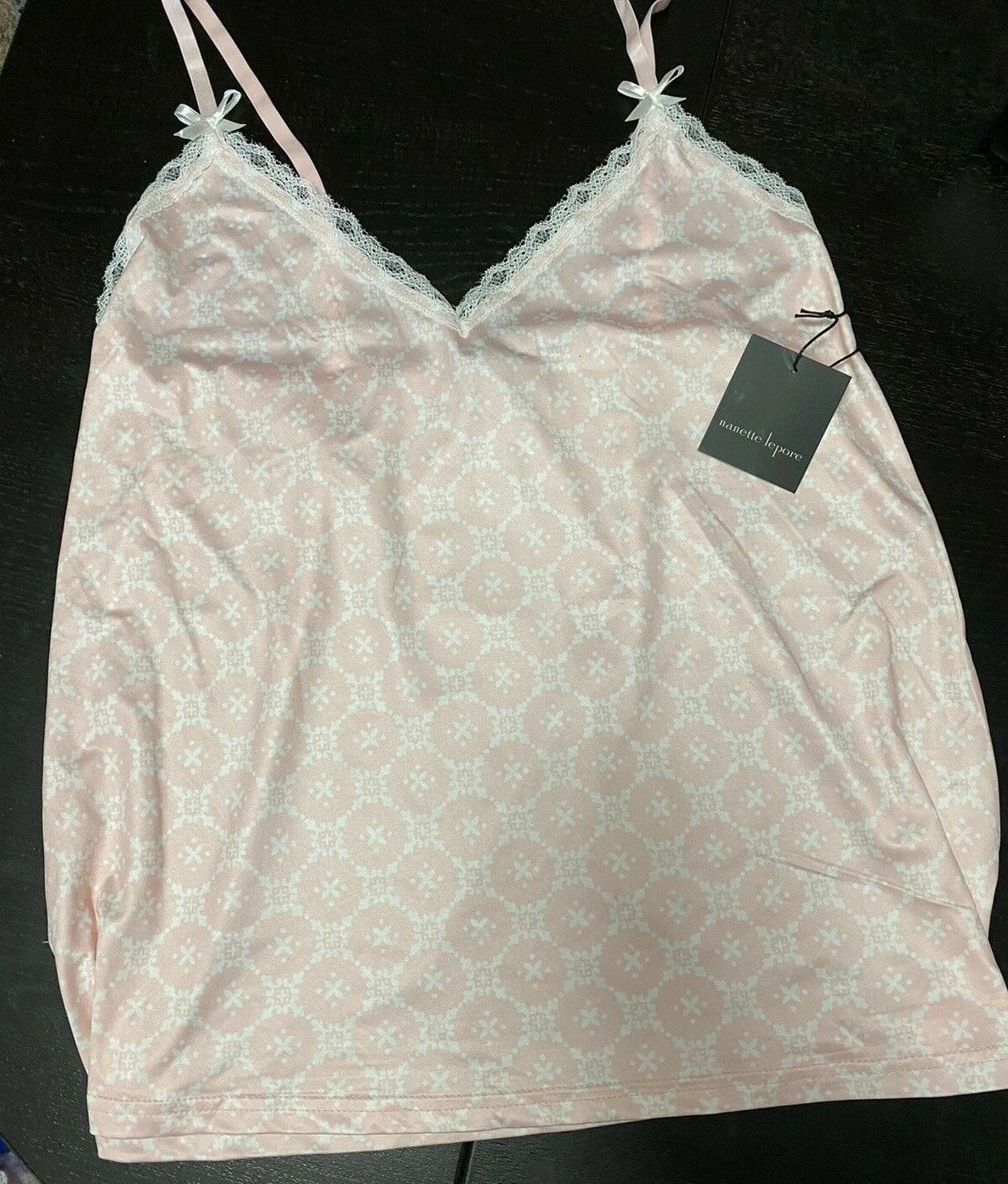 Nanette Lepore Pajama Set Womens Plus 1X Pink Floral Tank Shorts Stretch 150-21
