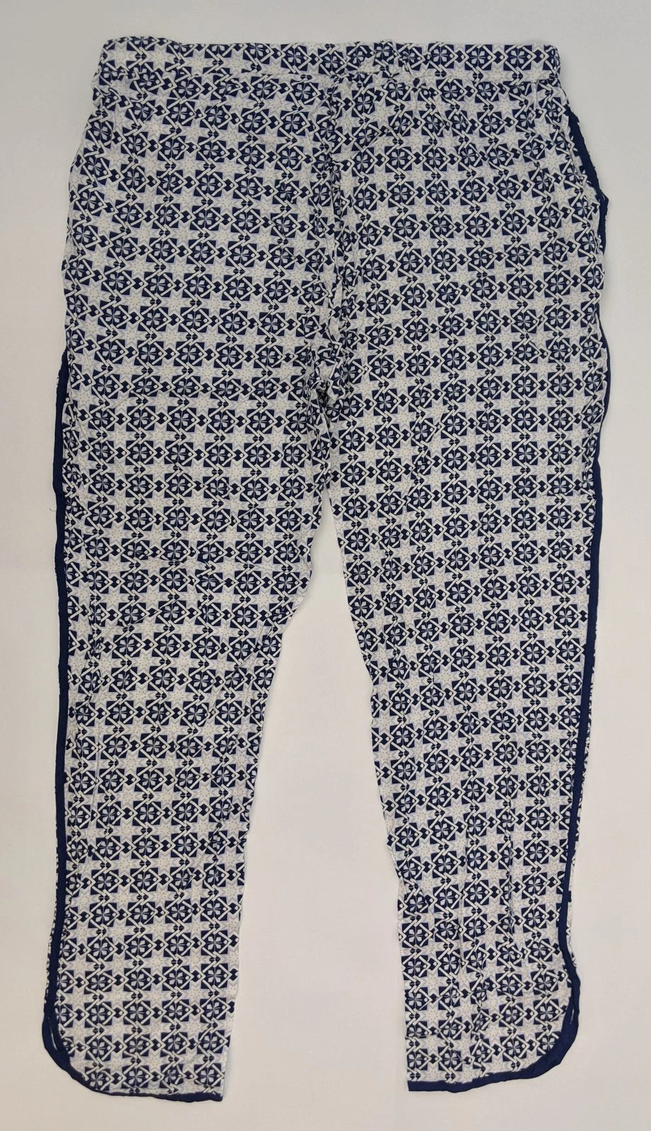 ASOS Womens Pajama Set Shirt and Pants White Blue Size 10