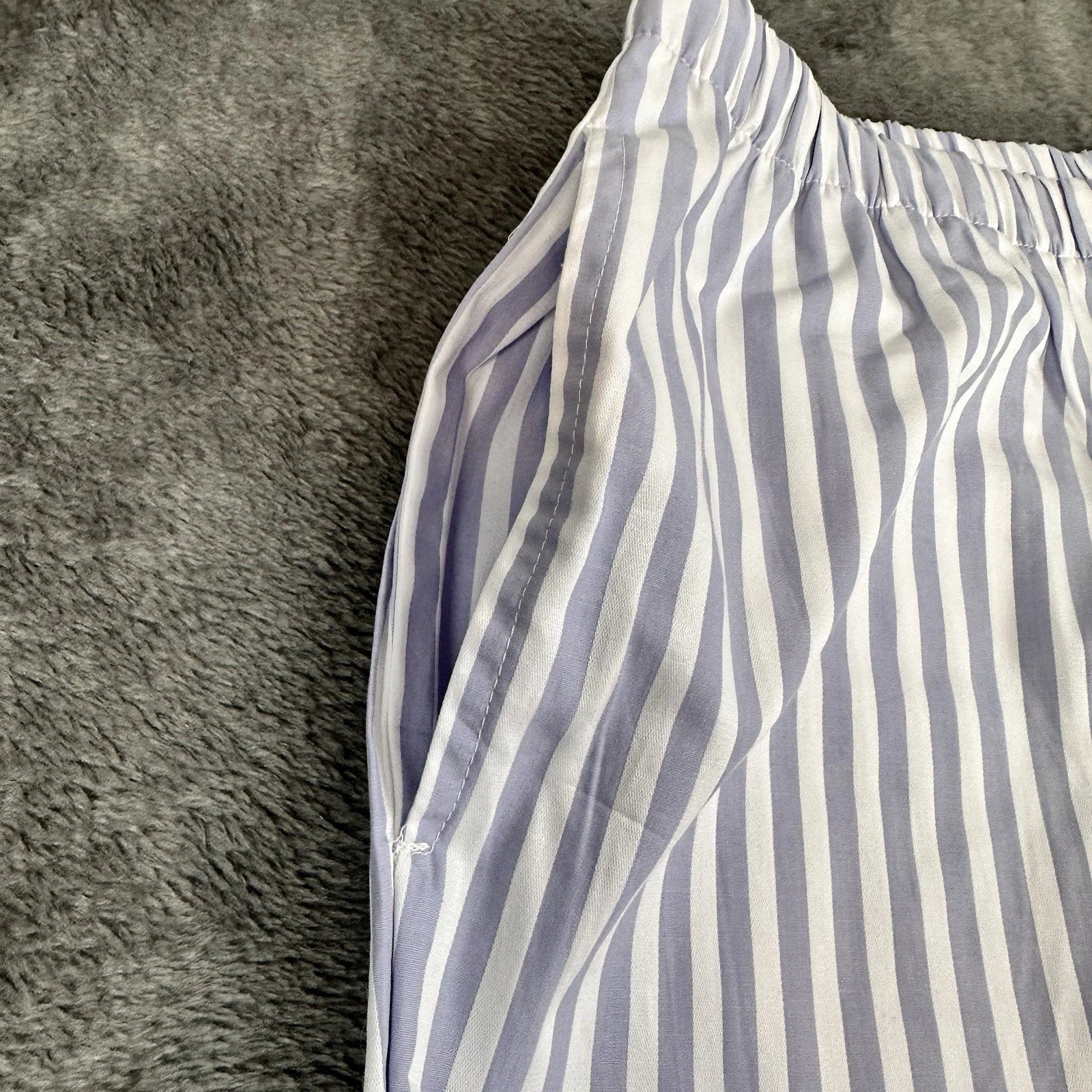 Bed Head 2pc Pajama Set Size Medium Blue Stripe Relax Fit Long Sleeve Women NWT