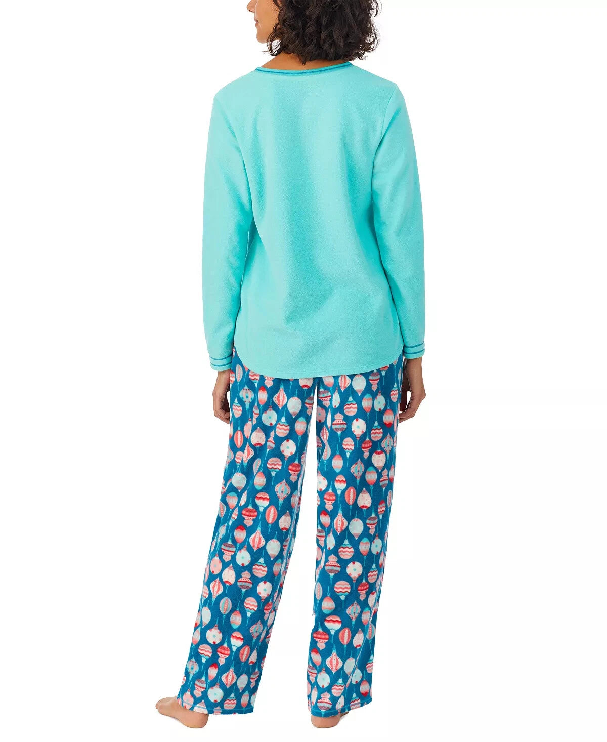 CUDDL DUDS Women's 2 Pc Fleece Pajama Set Teal / Print Size Small $69 - NWT