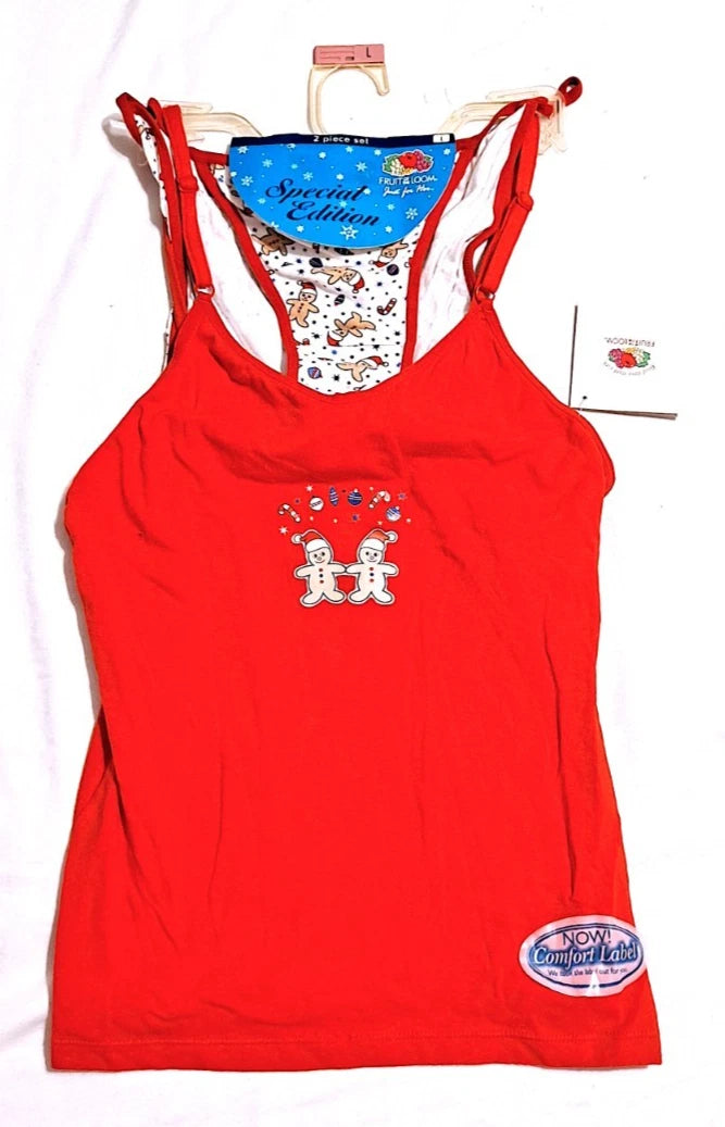NWT Fruit of the Loom Christmas Intimates Fun Outfit - Size Large
