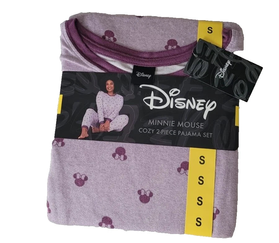 Disney Minnie Mouse Women's Cozy 2-Piece Pajama Set - Small - Purple - NWT