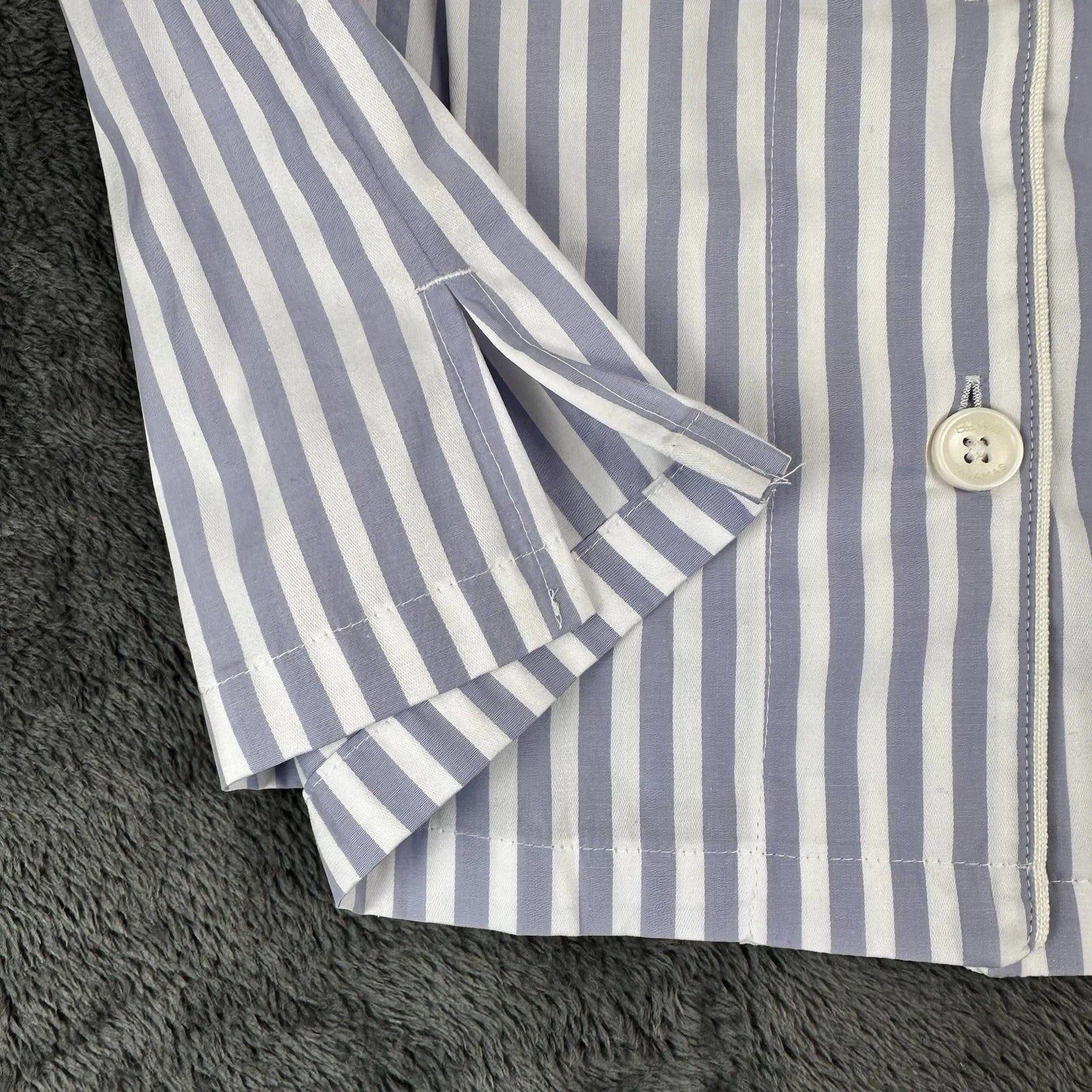 Bed Head 2pc Pajama Set Size Medium Blue Stripe Relax Fit Long Sleeve Women NWT