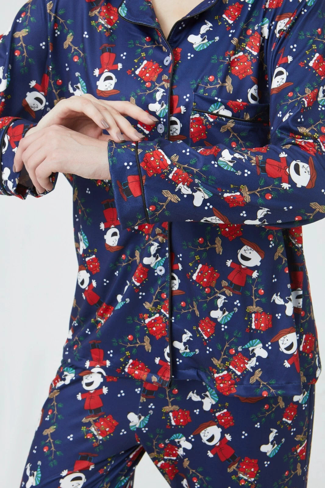 Peanuts Charlie Brown Women Pajama Sets Long Sleeve Full-Length Bottom Large