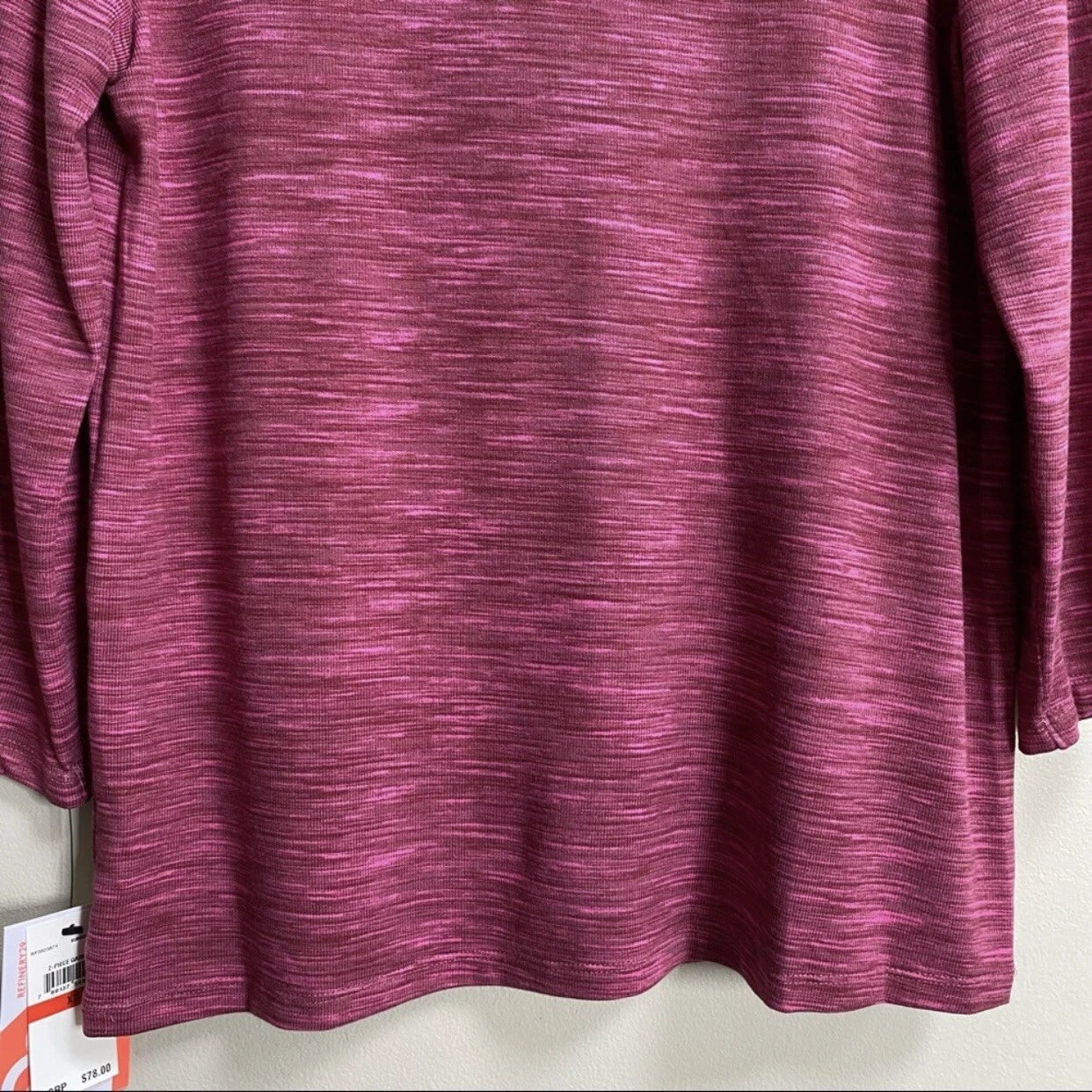 NWT Refinery29 Brick Pink Burgundy Shirt & Pants 2-Piece Pajama Set