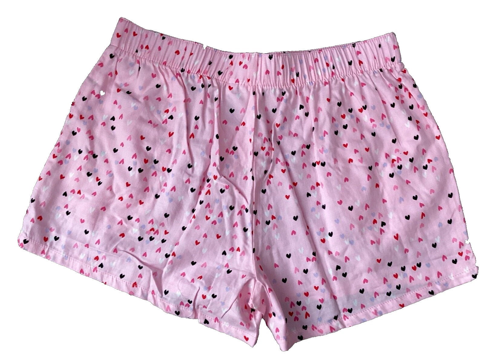 JOYSPUN LADIES PINK SAIL HEART PRINT WOVEN ELASTIC WAIST PJ SHORTS Sz M*