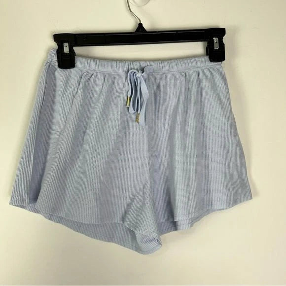 Honeydew Pajama Set Shorts Womens Blue Waffle Long Sleeve Size XS