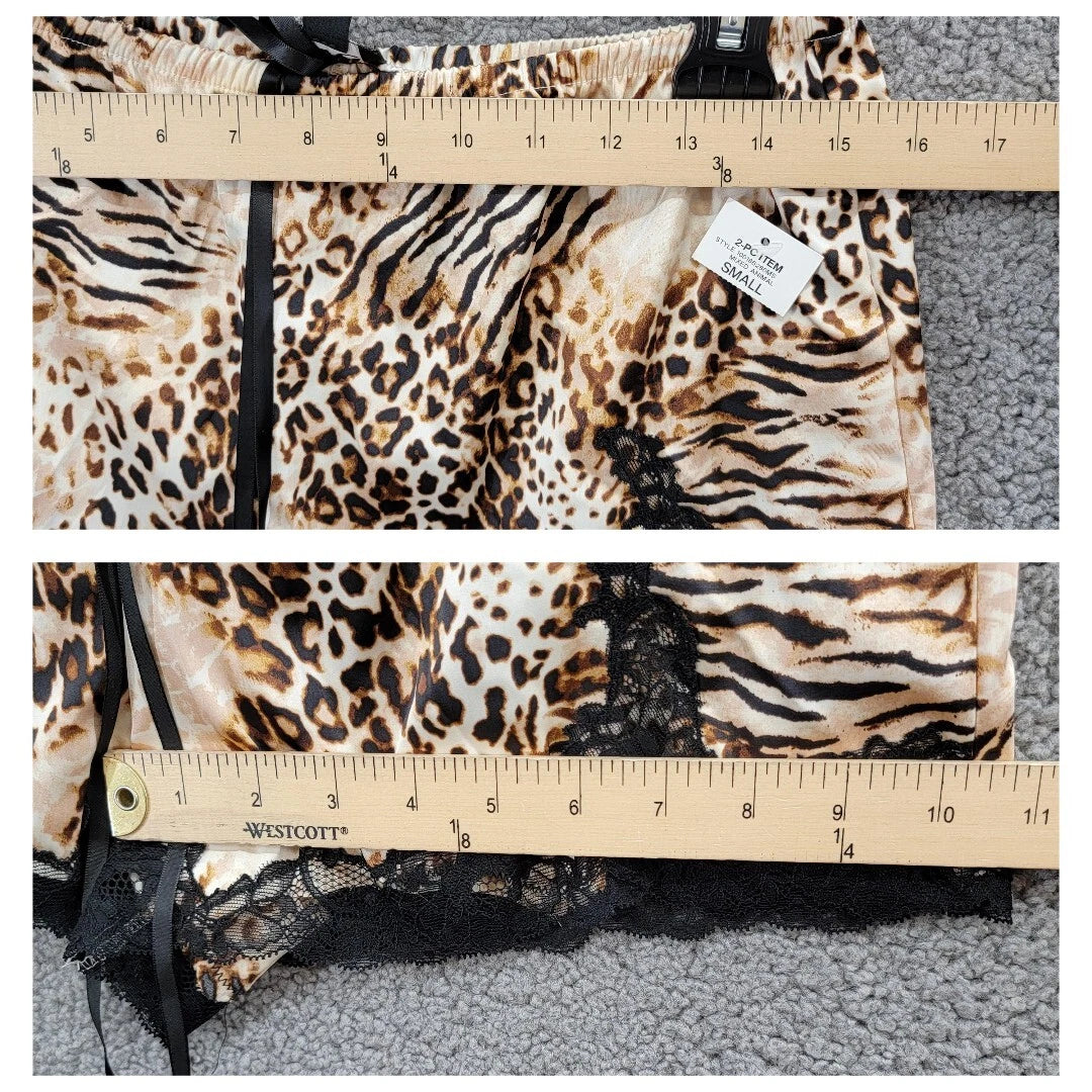 INC International Concepts Printed Shortie Pajama Set Women's S Mixed Animal