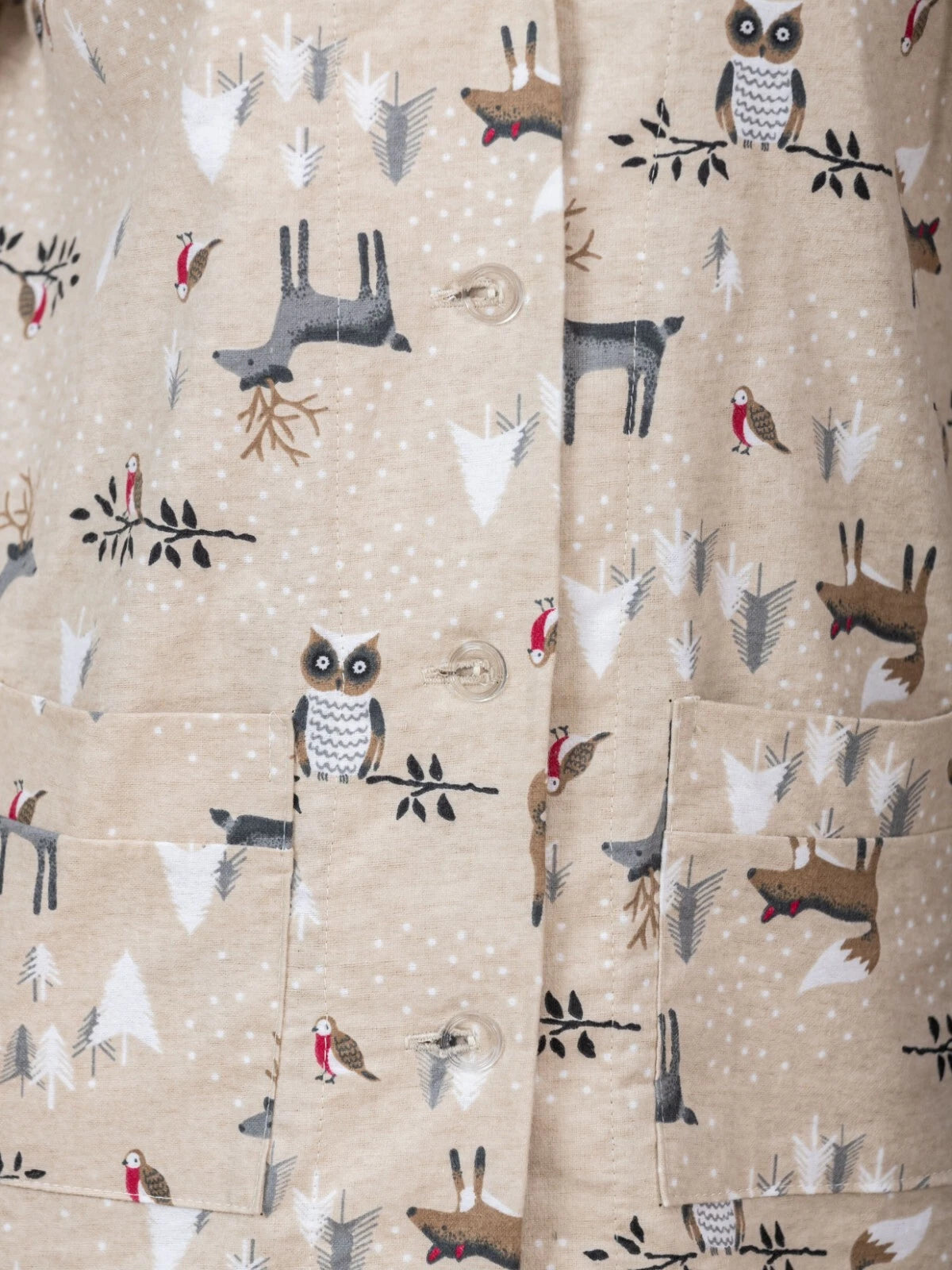 Winter Morning Women's Long Sleeve Cotton Flannel Pajamas Size 50 (L)