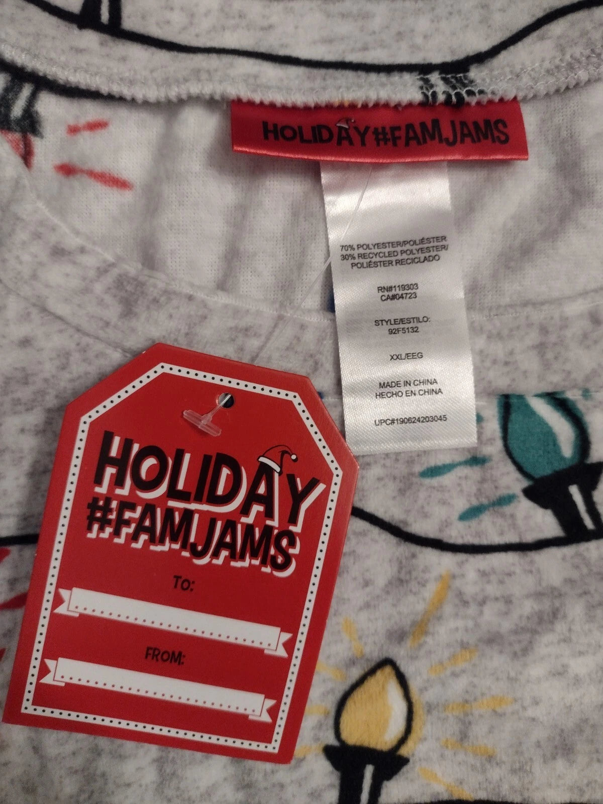 New Christmas Pajamas Velour XXL* Holiday Famjams PJs With Tags Top Pants