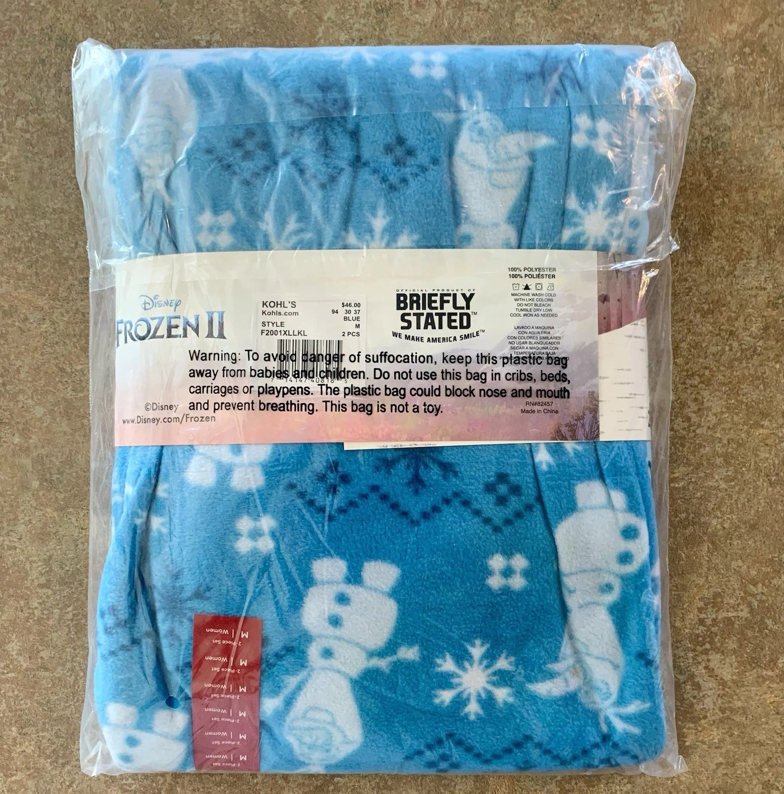 Women’s Frozen 2 - Medium New Two Piece Sleep Set