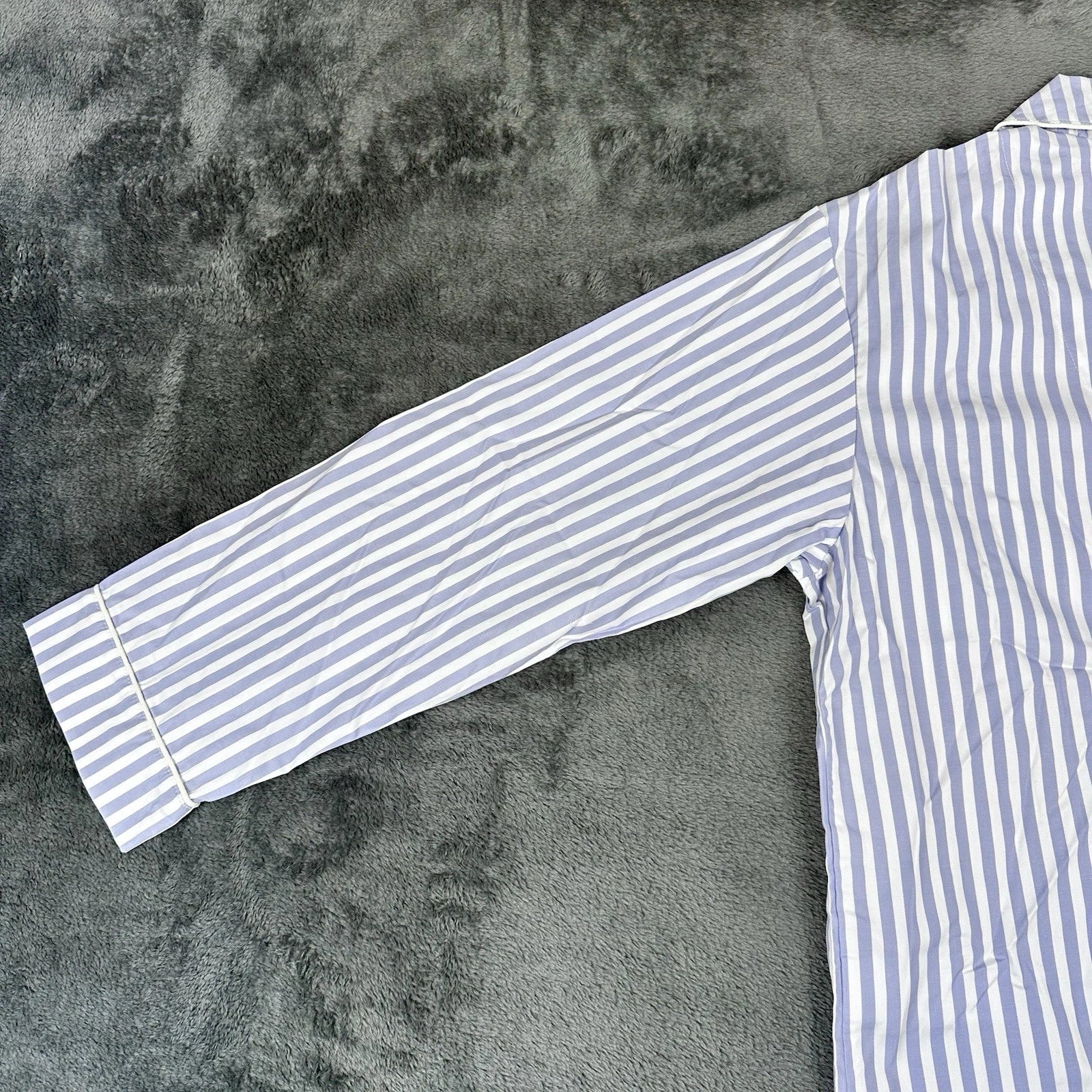 Bed Head 2pc Pajama Set Size Medium Blue Stripe Relax Fit Long Sleeve Women NWT