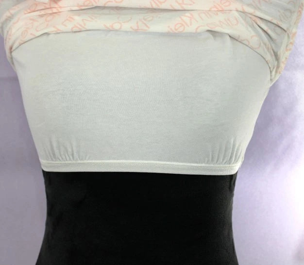 Calvin Klein Women’s Logo Lounge Pajama Set Top & Shorts White Peach M