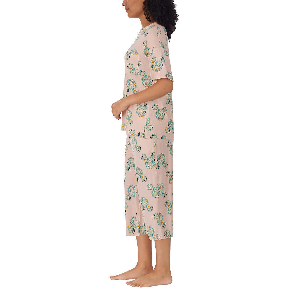 Disney Womens 2 Piece Capri Pajama Set