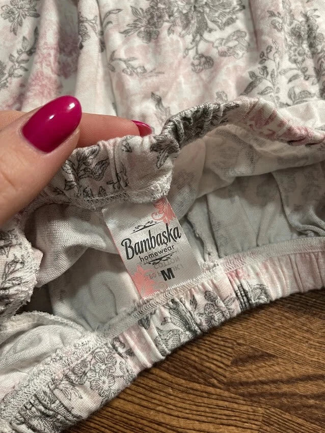 Bambaska Homewear Women's Pajama Set Size M: Shirt and Pants