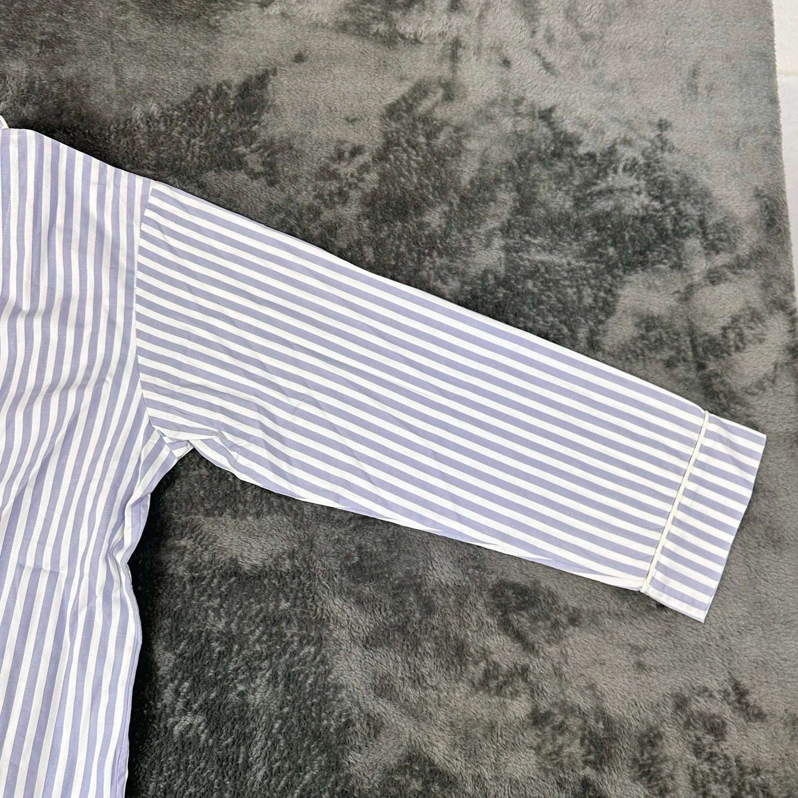 Bed Head 2pc Pajama Set Size Medium Blue Stripe Relax Fit Long Sleeve Women NWT