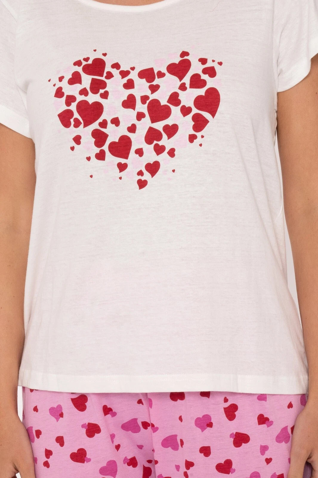 Suzy & Me Ladies 100% Cotton Jersey Crop Leg Pyjama