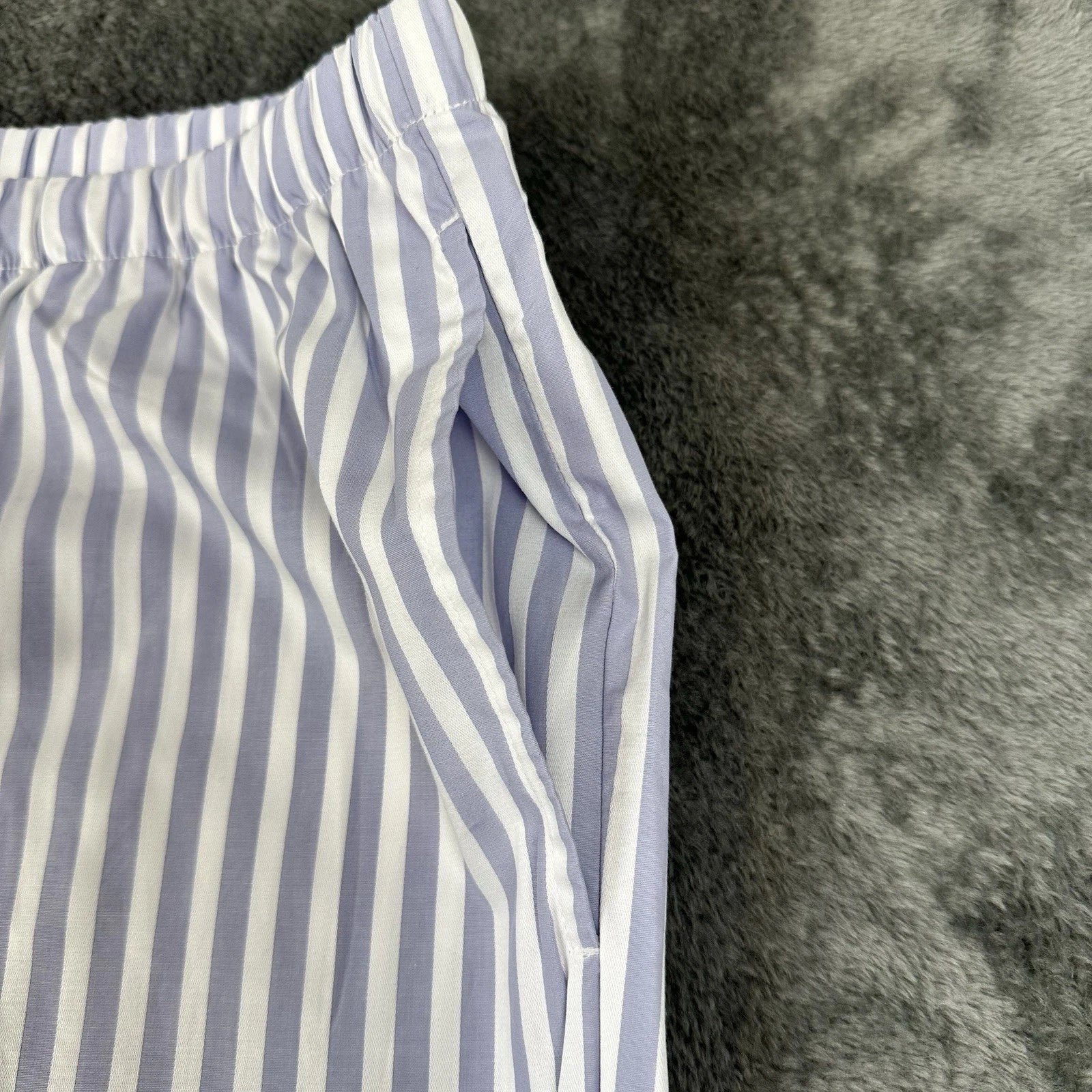 Bed Head 2pc Pajama Set Size Medium Blue Stripe Relax Fit Long Sleeve Women NWT