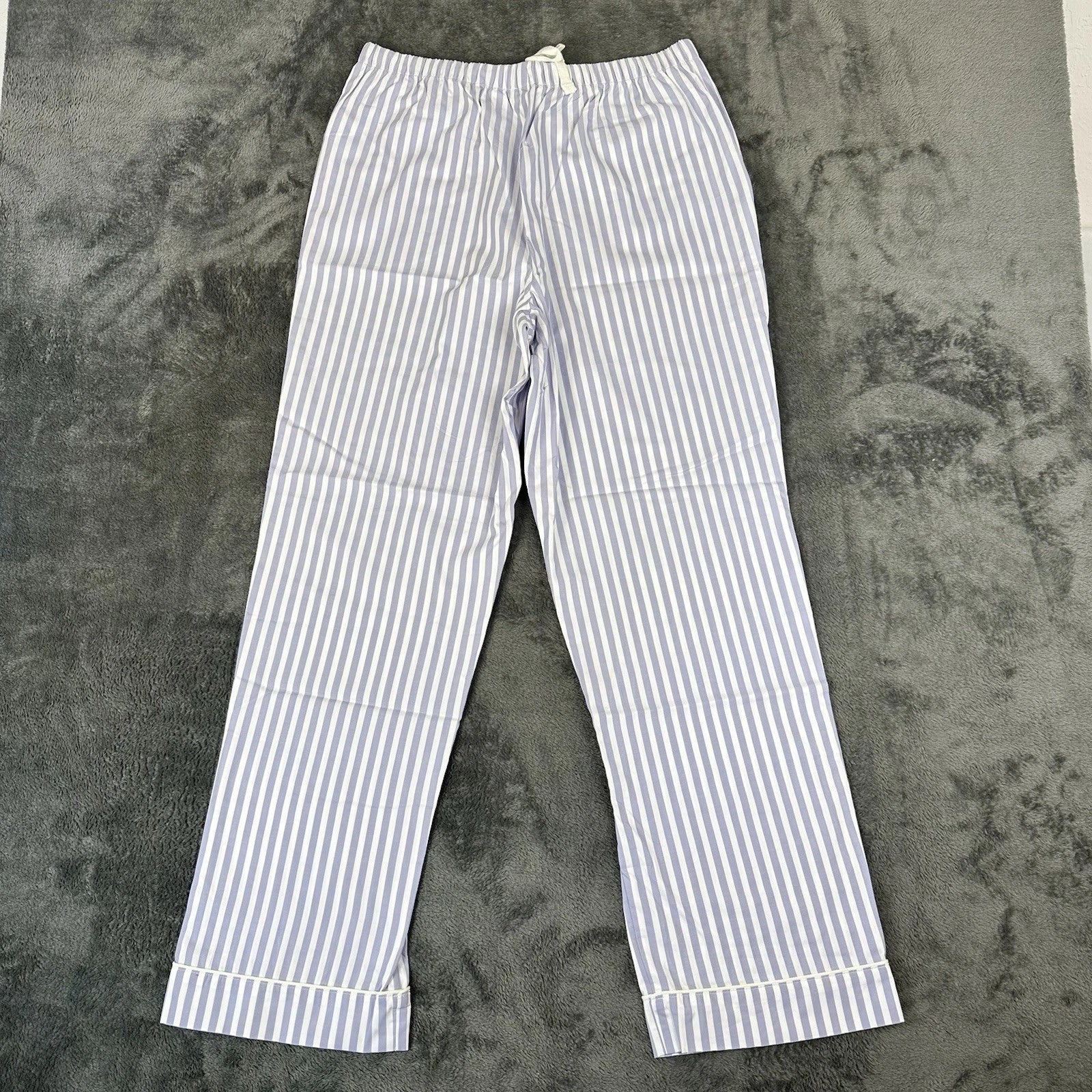 Bed Head 2pc Pajama Set Size Medium Blue Stripe Relax Fit Long Sleeve Women NWT