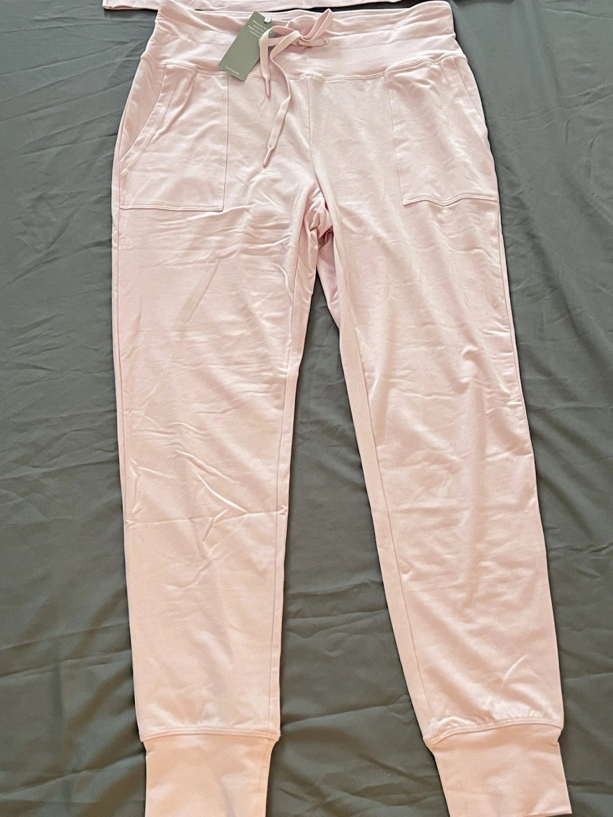 Lusome Everyday V-neck Top and Joggers Pajama Set Pink  - Medium