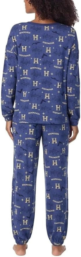 Harry Potter Hogwarts Women's Pajama Set, Blue, S