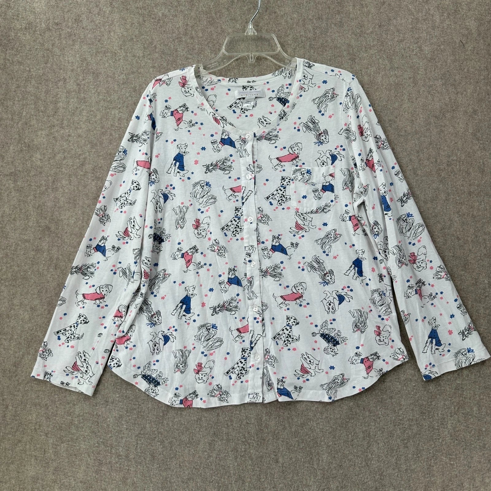 Sleep Sense Cotton Jersey Knit Dog Print Pajamas Set XL 2PC Sleepwear