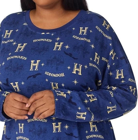 Harry Potter Hogwarts Women's Pajama Set, Blue, S