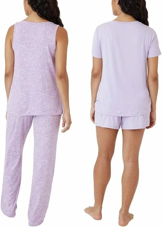 NWT Eddie Bauer Women's 4 Piece Pajama Sleep Set Orchid Size M $60 11HL414