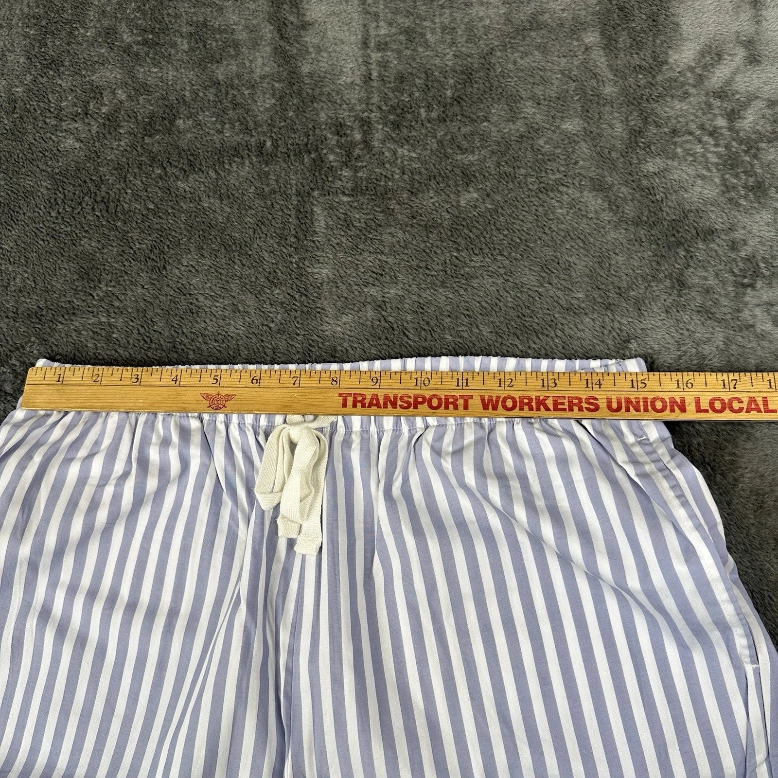 Bed Head 2pc Pajama Set Size Medium Blue Stripe Relax Fit Long Sleeve Women NWT