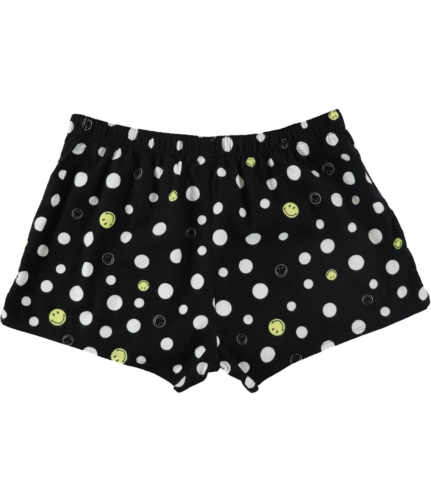P.J. Salvage Womens Smiley Pajama Shorts, Black, Small