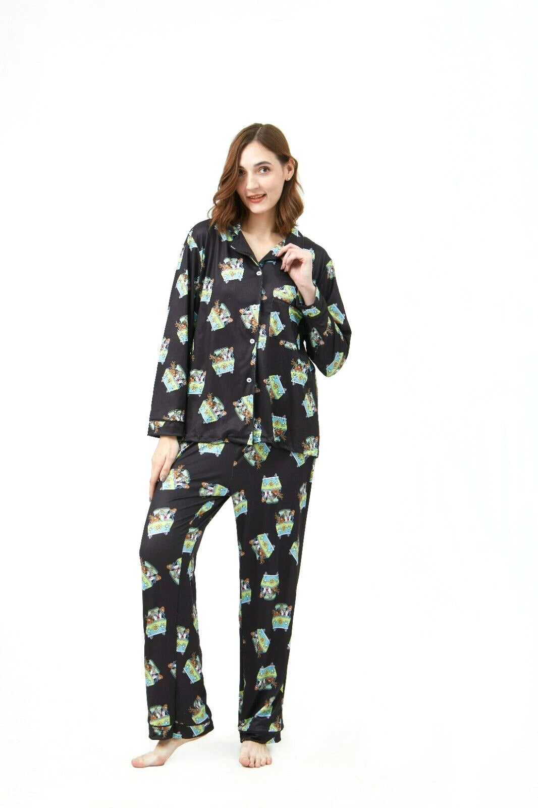 Scooby Doo Scoob Unisex Pajama Sets Long Sleeve Full-Length Bottom XL