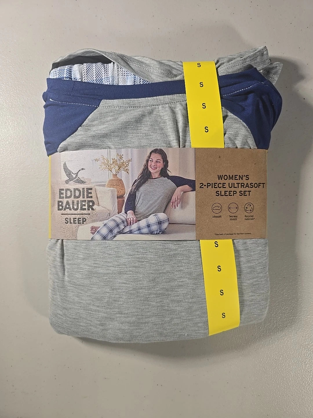 Eddie Bauer Women's 2-Piece Sleep Set Ultrasoft Blue Size S