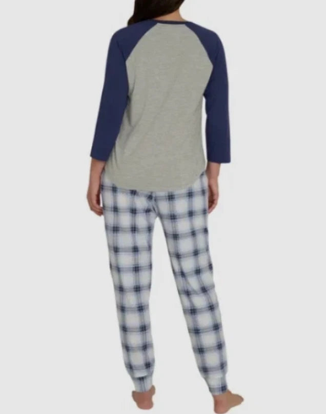 Eddie Bauer Women's 2-Piece Sleep Set Ultrasoft Blue Size S