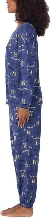 Harry Potter Hogwarts Women's Pajama Set, Blue, S