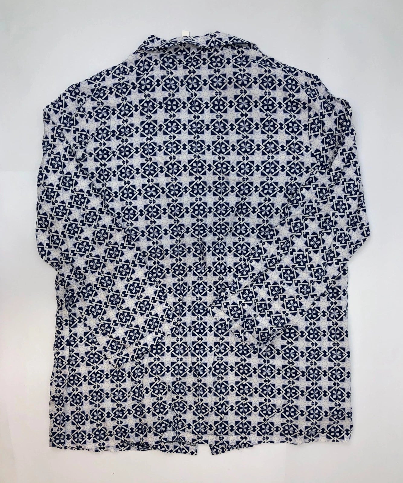 ASOS Womens Pajama Set Shirt and Pants White Blue Size 10