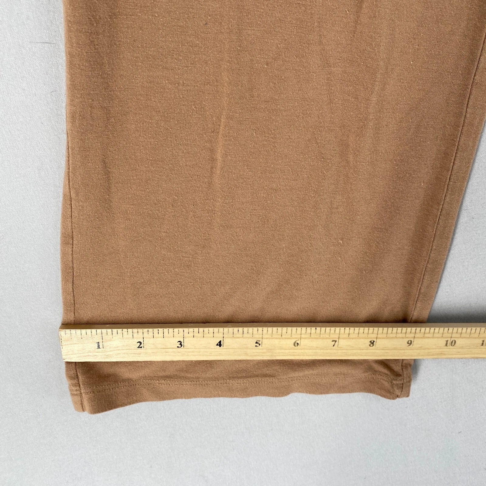 Nuuds Pajama Set Top & Pants Womens Size XS Brown Crewneck Pull On Bottoms