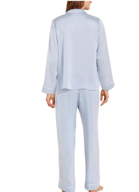 Eberjey Women's Inez Washable Silk Long Pajama Set Size M  5535