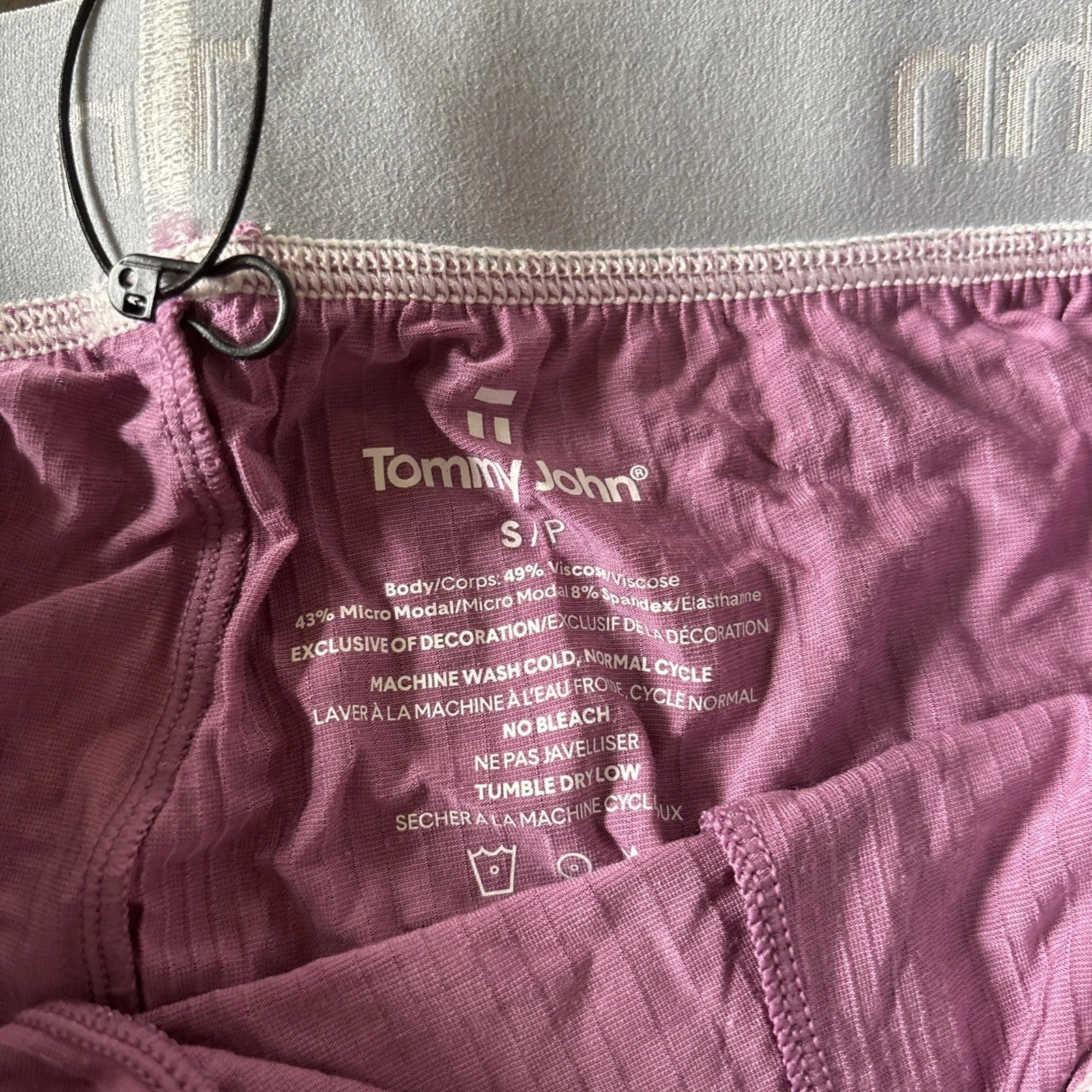 Tommy John Size Small Women's Second Skin Sleep Tee & Short Set Lilac NWT