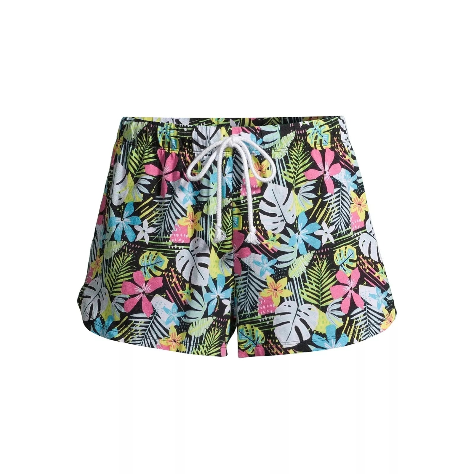 -2 PCS SECRET TREASURES PAJAMA BLACK TOP & SHORTS BLACK MULTI FLORAL SET 3X
