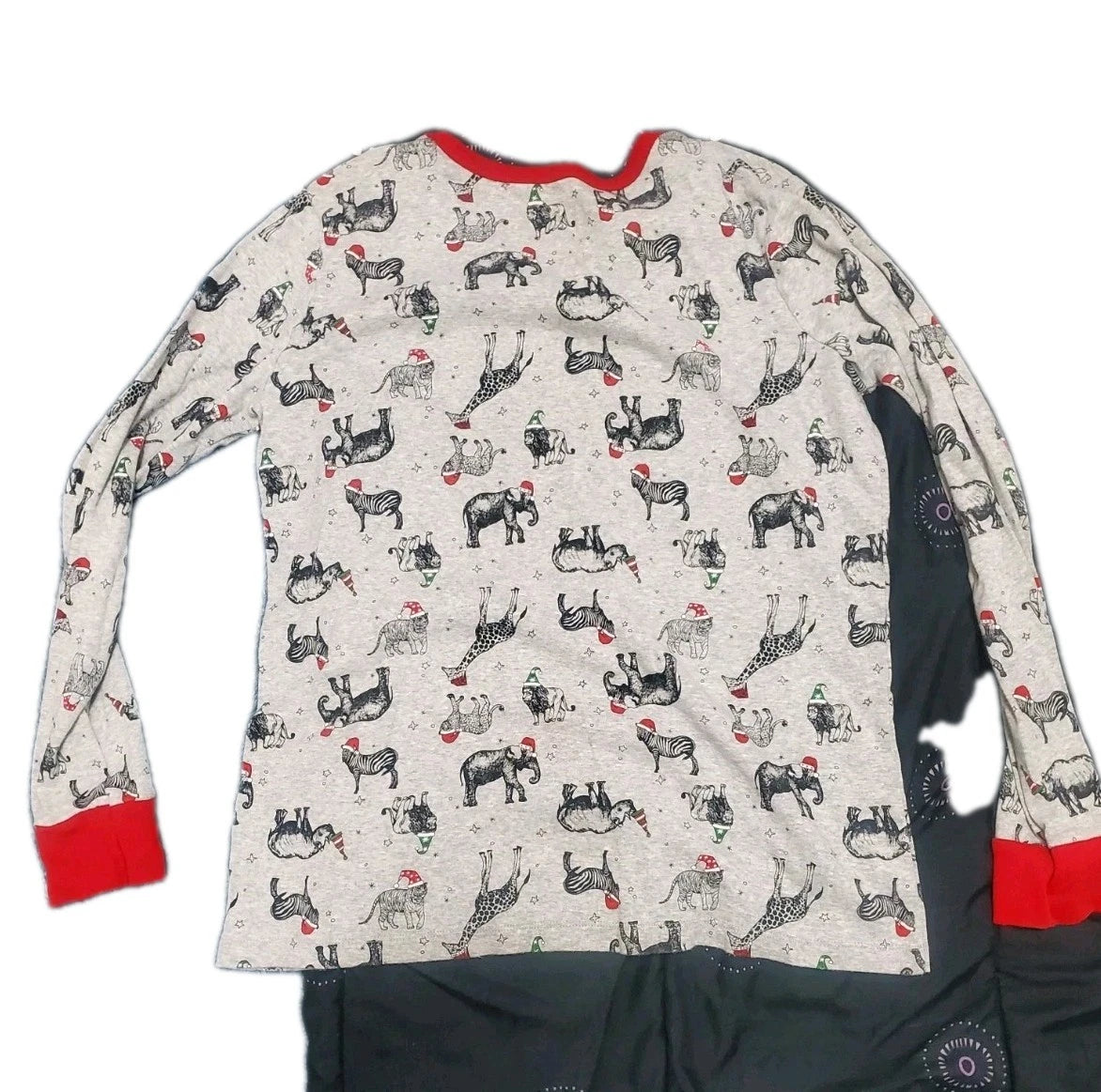 WONDERSHOP Pajama Set Women  "Feeling Festive" Safari Animals Xmas Large 2pc