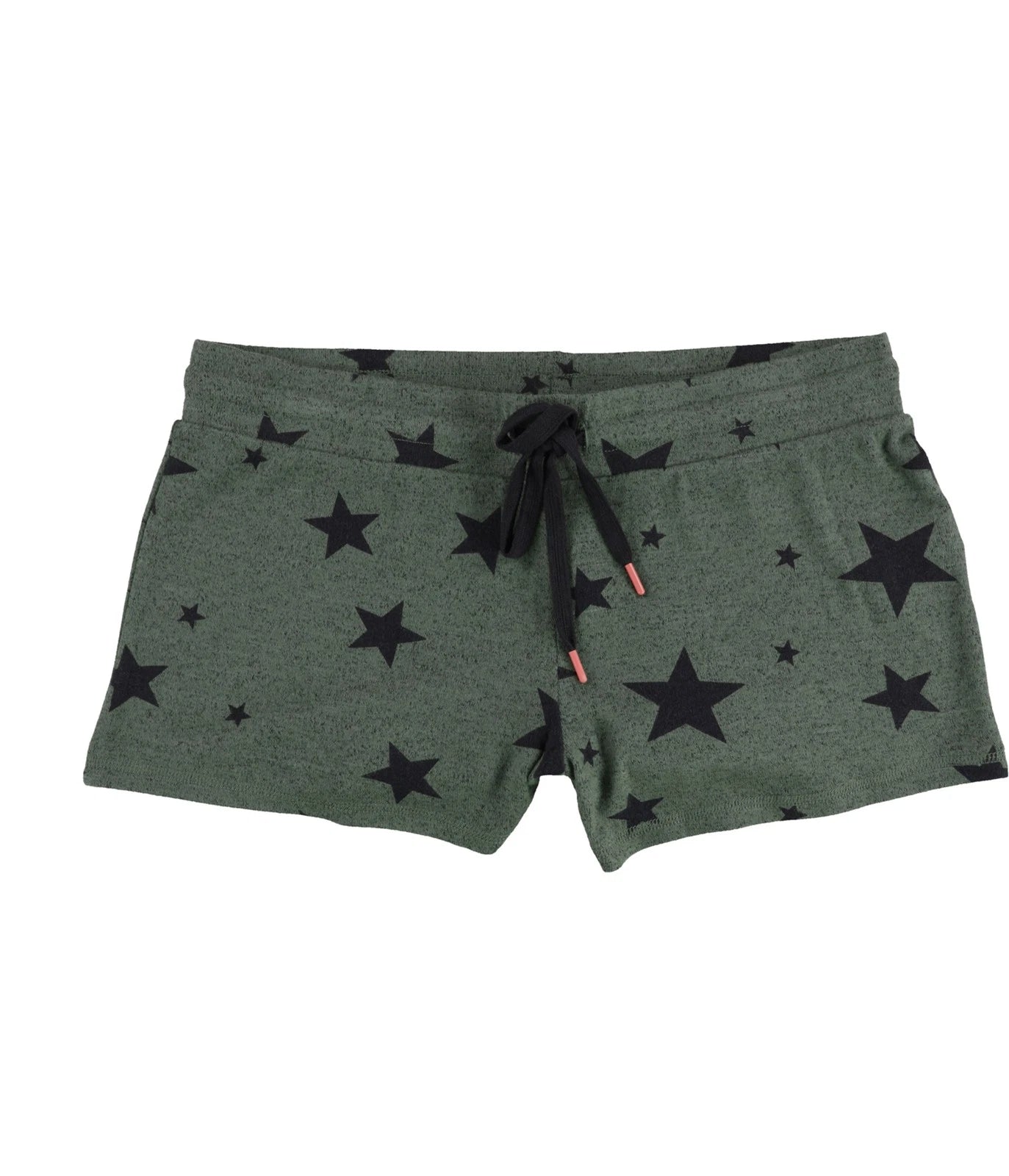 P.J. Salvage Womens Black Stars Pajama Shorts, Green, Small