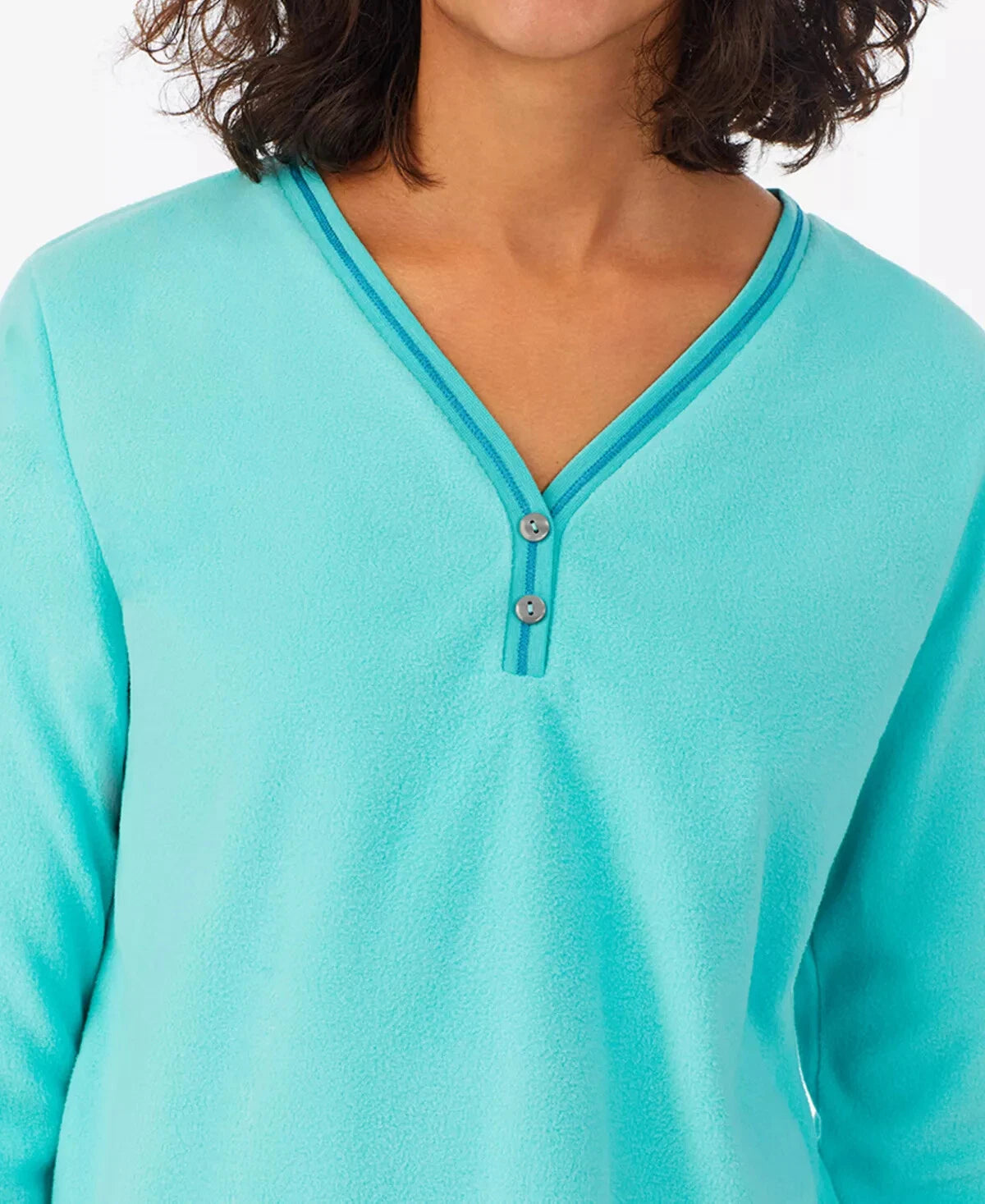 CUDDL DUDS Women's 2 Pc Fleece Pajama Set Teal / Print Size Small $69 - NWT