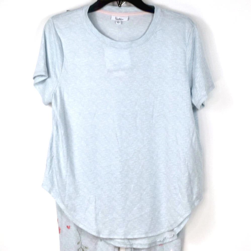 Roudelain Whisper Luxe Top & Jogger Pants Pajama Set Pearl Blue Ch Sz New BJE225