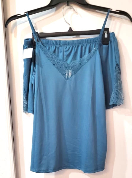 Flora by Flora Nikrooz Stacy Cami Short Set - Dark Teal Size Medium